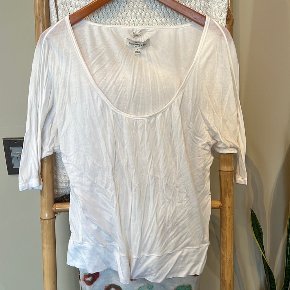 FREE W BUNDLE Abercrombie and fitch sheer white shirt
